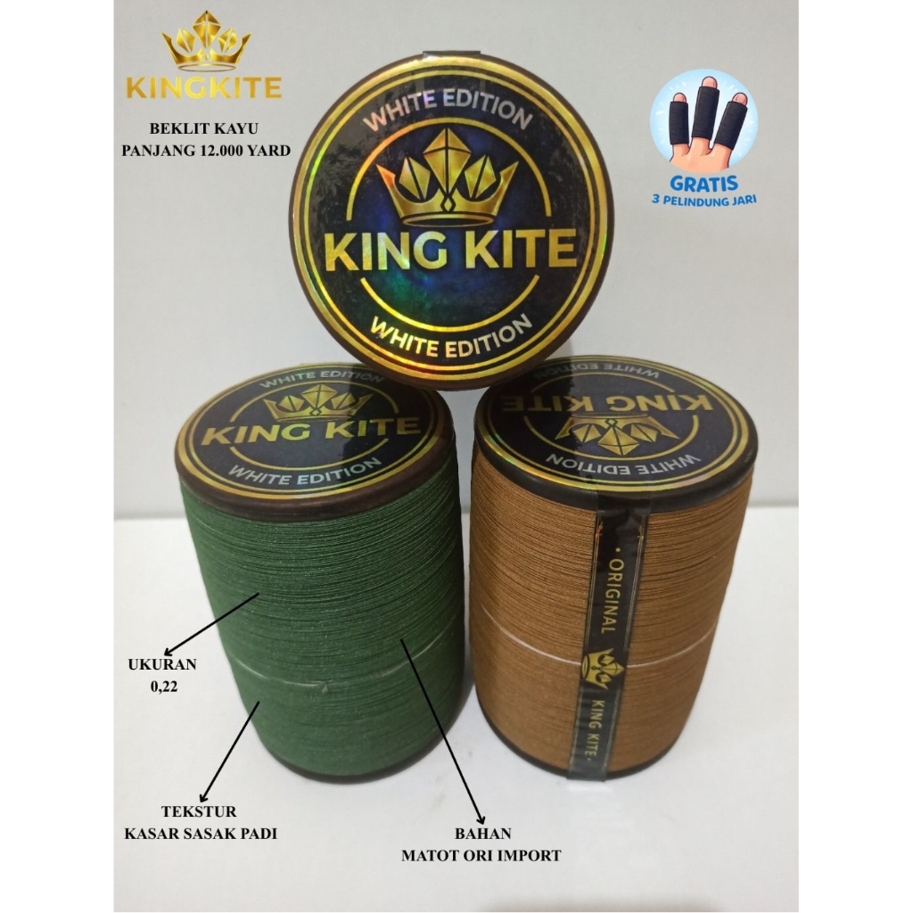 Gelasan Matot KINGKITE WHITE 12.000 yard klos kayu