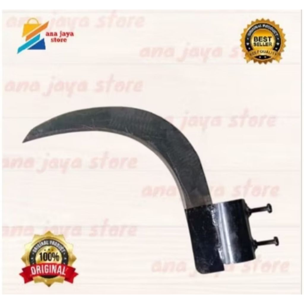 Promo Sabit pisau pinang plat baja tebal panjang 30 cm untuk potong rumput,dahan ranting,egrek daun,