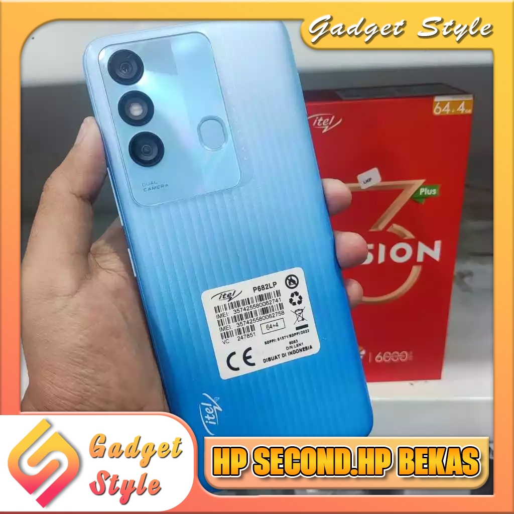 iTel Vision 3 Plus Ram 4 Rom 64GB Second Resmi Gadget Style Store