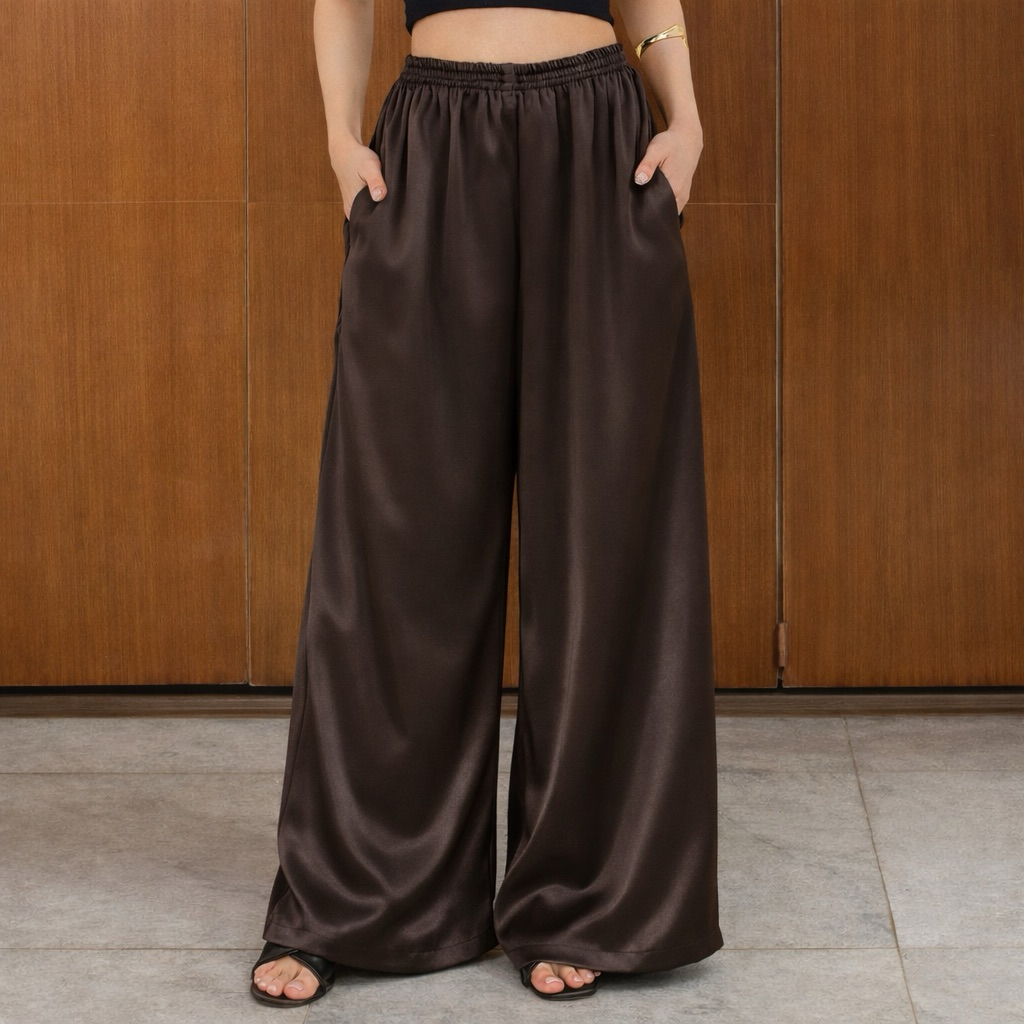 Satin Silk Pants | Celana Kulot Satin Silk Premium | Celana Wanita