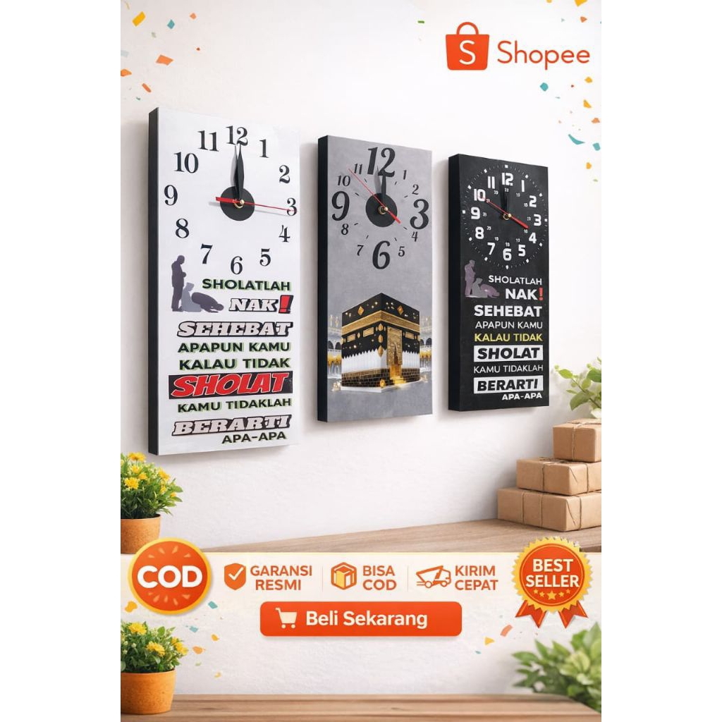 Jam dinding Motivasi #Jam dinding custom #Jam Dinding #Jam dinding kotak #Jam dinding hias