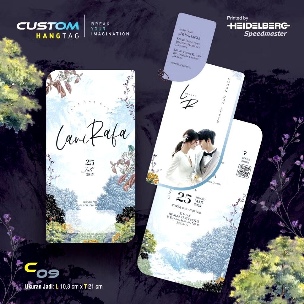 Cetak Undangan Blanko Custom 09 | Cetak Undangan Blanko Murah | Cetak Undangan Elegan | Cetak Undang