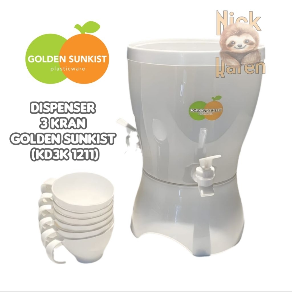 Dispenser 3 Kran GOLDEN SUNKIST (KD3K 1211)