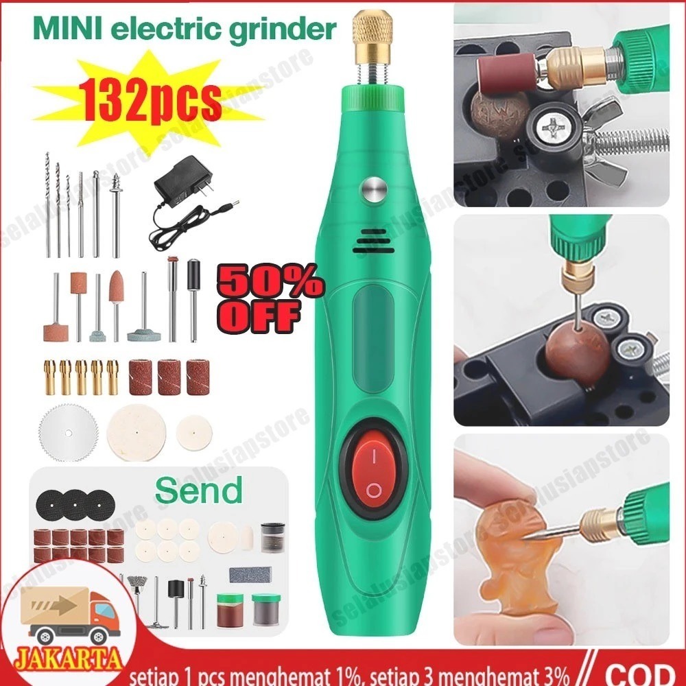 Grinder Mini 12V DC 15000 RPM Mini Drill Electric Engraver Grinder 12V Lengkap