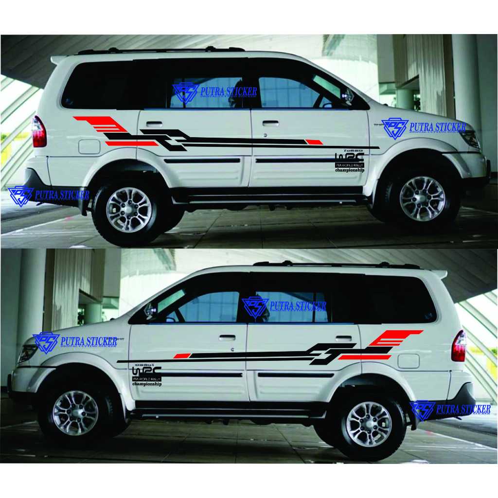 New sticker sticker mobil panther cutting sticker body samping izuzu panther