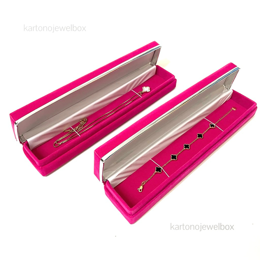 Kotak Perhiasan Kalung Panjang Box Perhiasan Bludru
