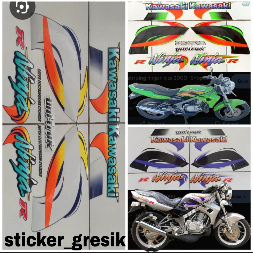 striping sticker ninja R kis 2000