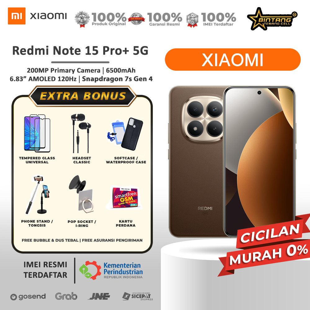 Xiaomi Redmi Note 15 Pro+ 5G Ram 8/256GB Ram 12/512GB Note 15 Pro 5G Ram 8/256GB Ram 12/512GB Garans