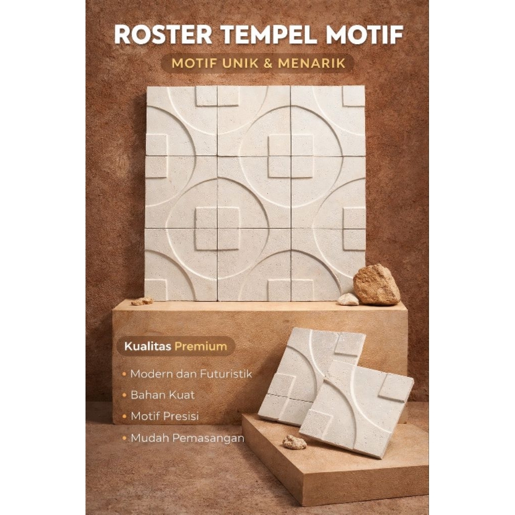 roster tempel/roster dekorasi dinding/roster tempel 3D
