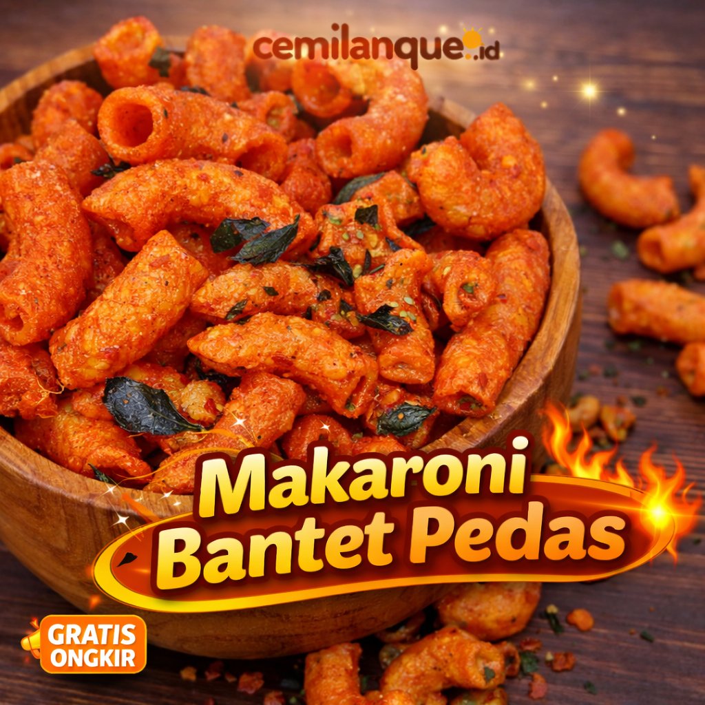 Makaroni Bantet Pedas 200 Gram /Makroni Mini Daun Jeruk