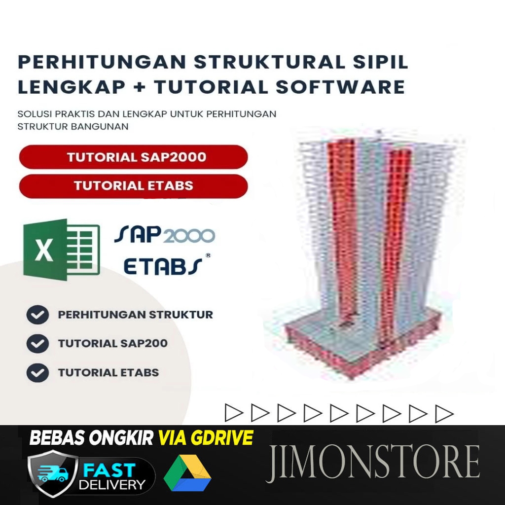 Perhitungan Struktur Sipil Lengkap + Tutorial SAP2000 & ETABS Analisis Beton Baja & Kombinasi