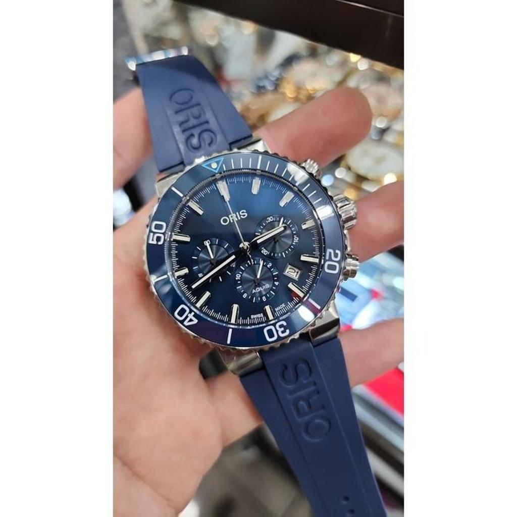 The Luxe Watch53 Jam Tangan Mewah Pria ORIS Aquis Chronograph Men Watch