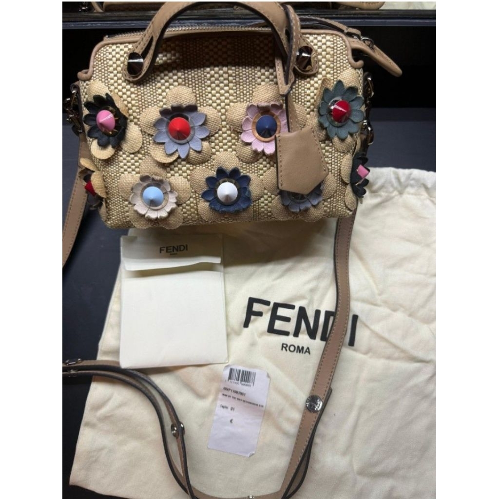 fendi mini BTW raffia flower