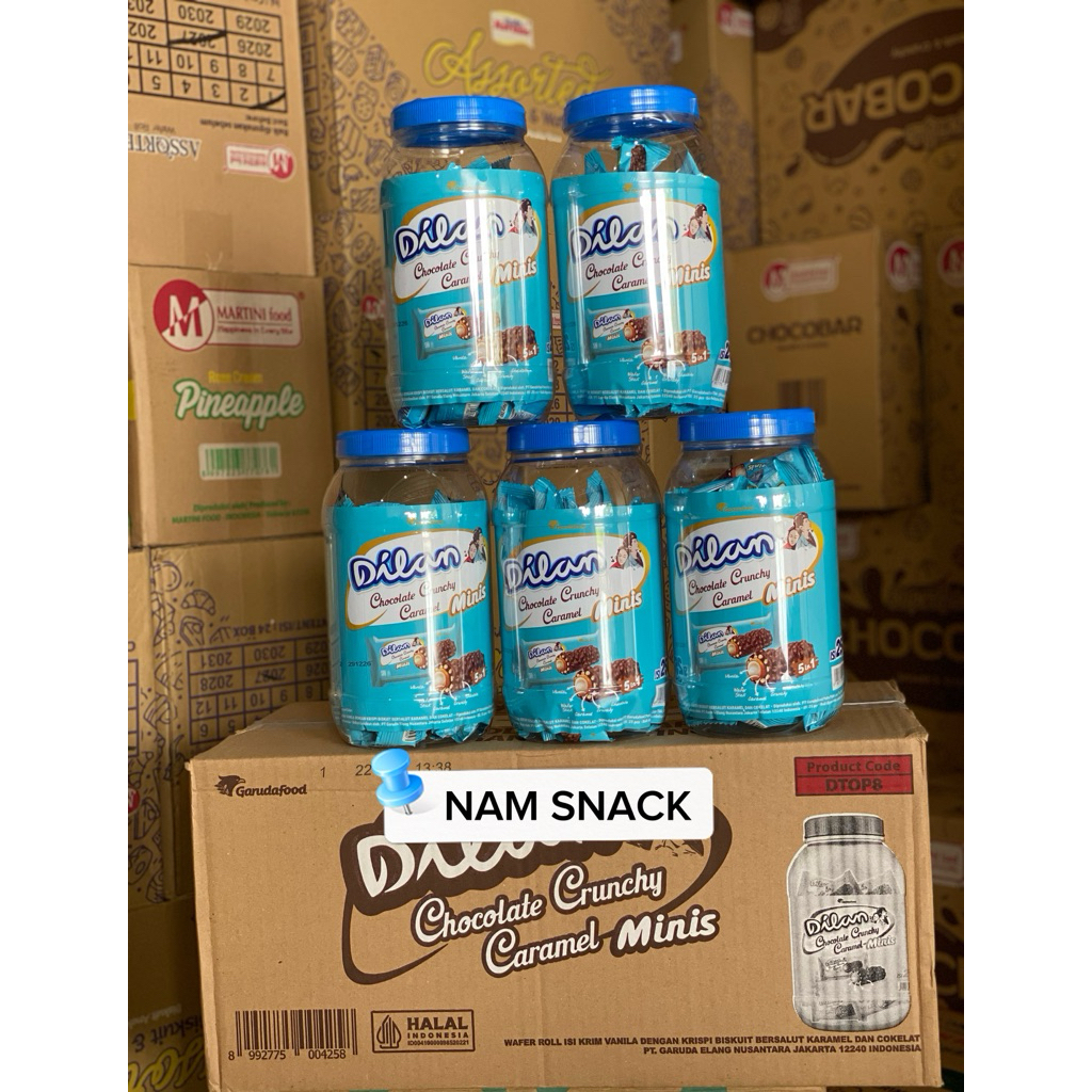 ( ECER ) Dilan Toples Mini Pack - Cemilan Coklat Kriuk 25 Pcs