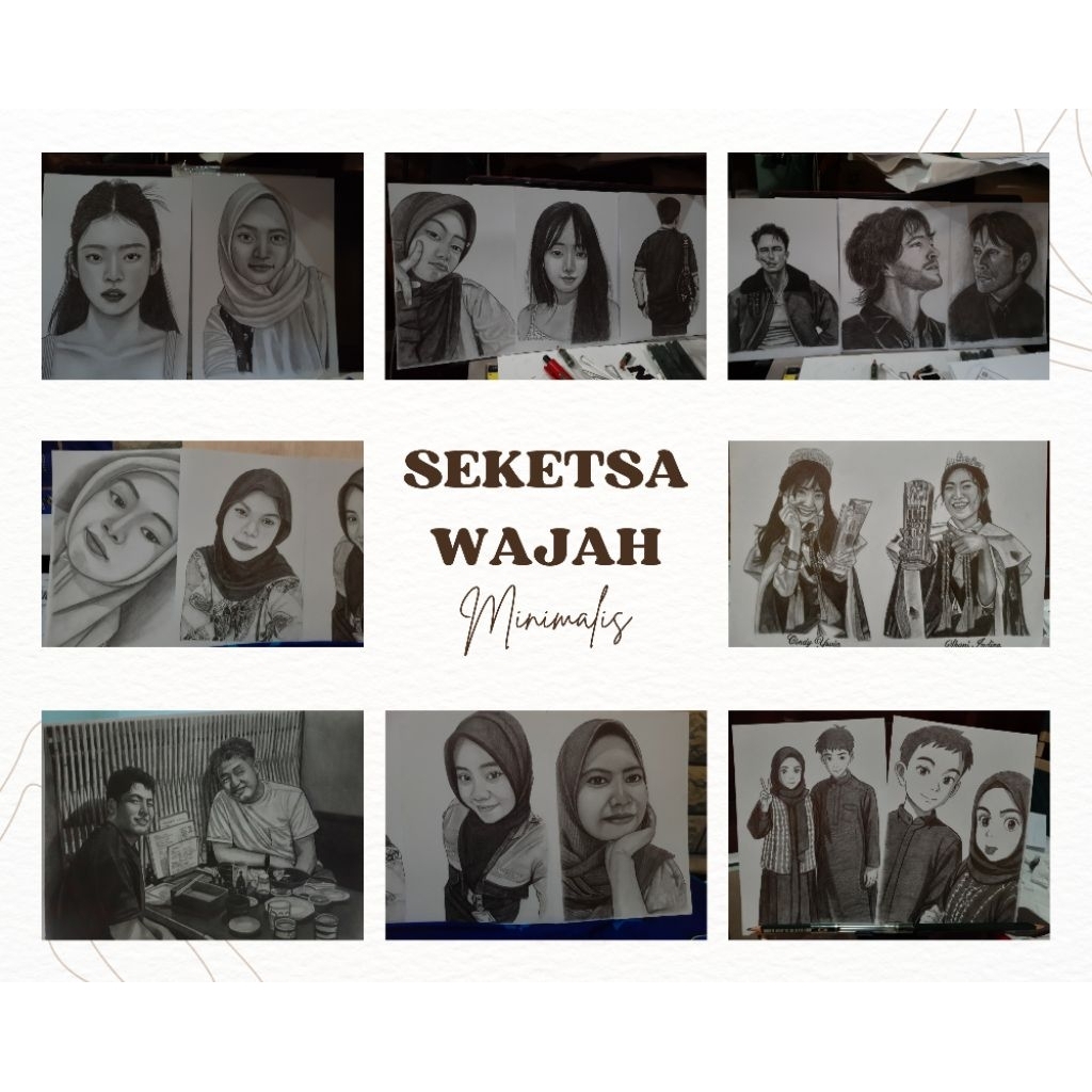 SKETSA 2 WAJAH MURAH A5 + BINGKAI