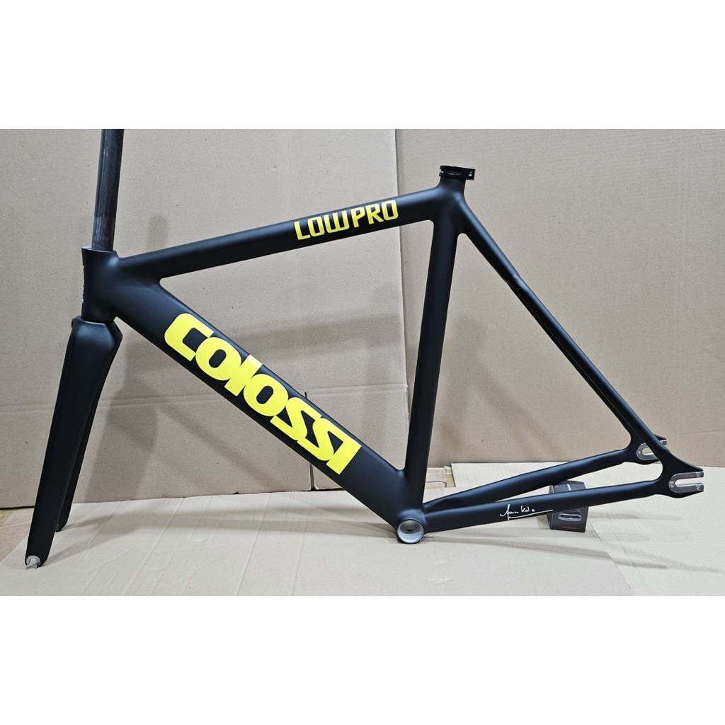 Frame Set Sepeda Fixie COLOSSI Low Pro Warna Hitam-Kuning