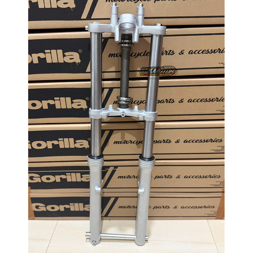 Shock Skok Depan NINJA R Old Gorilla Silver Hitam Black as Crom Krom pnp Ninja 150 R SS