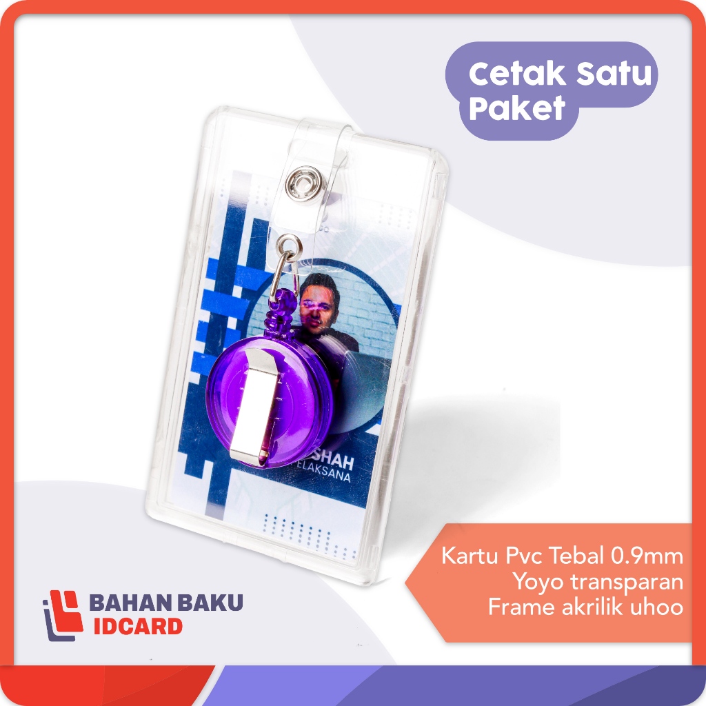 PAKET LENGKAP ID CARD/YOYO TRANSPARANT/FRAME UHOO