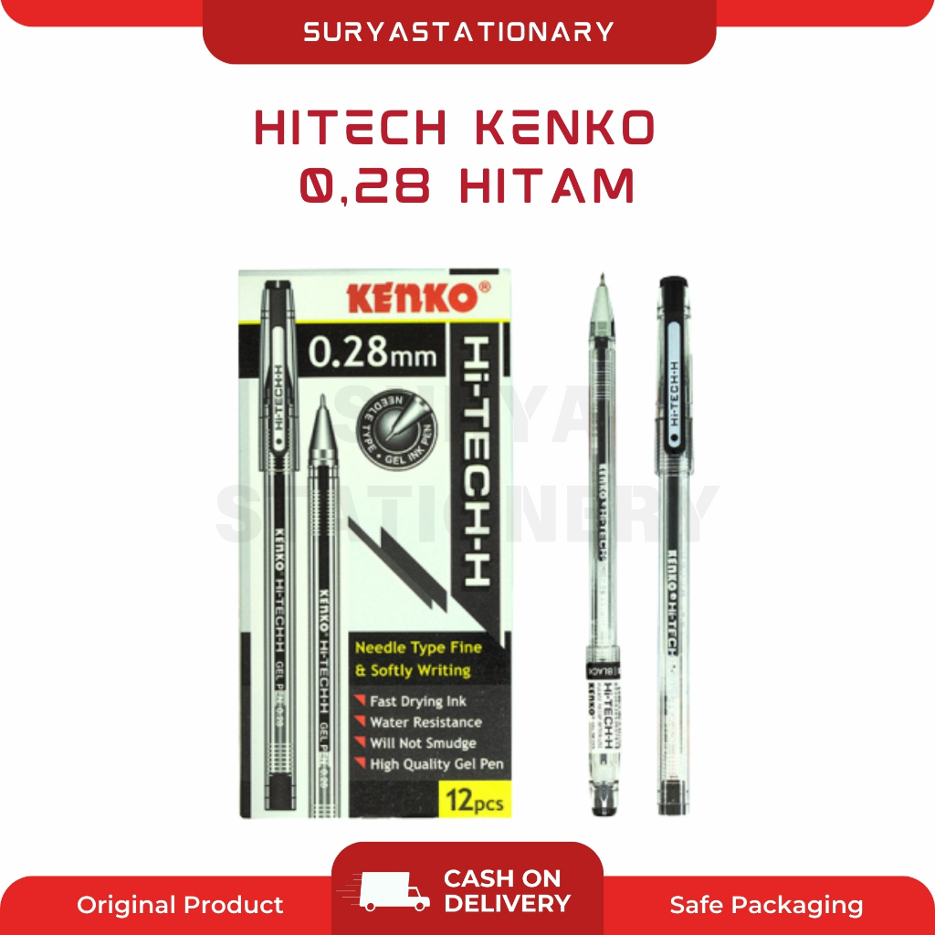 (Pak) Pulpen Kenko Hi Tech 0.28 Mm/ Bolpoin Hi Tech Kenko 0.28 Mm