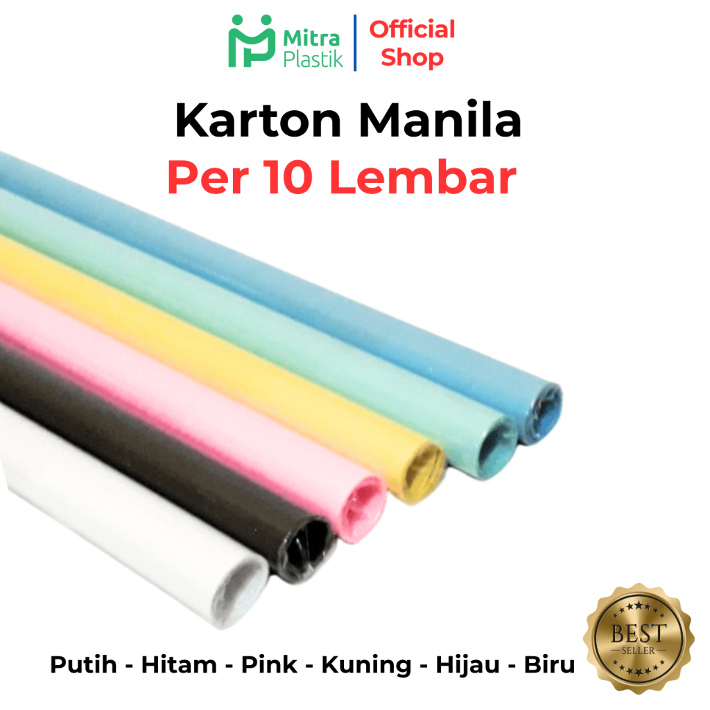 isi 10pcs Kertas Karton Manila Karton Warna Karton Polos Karton Hitam Karton Putih
