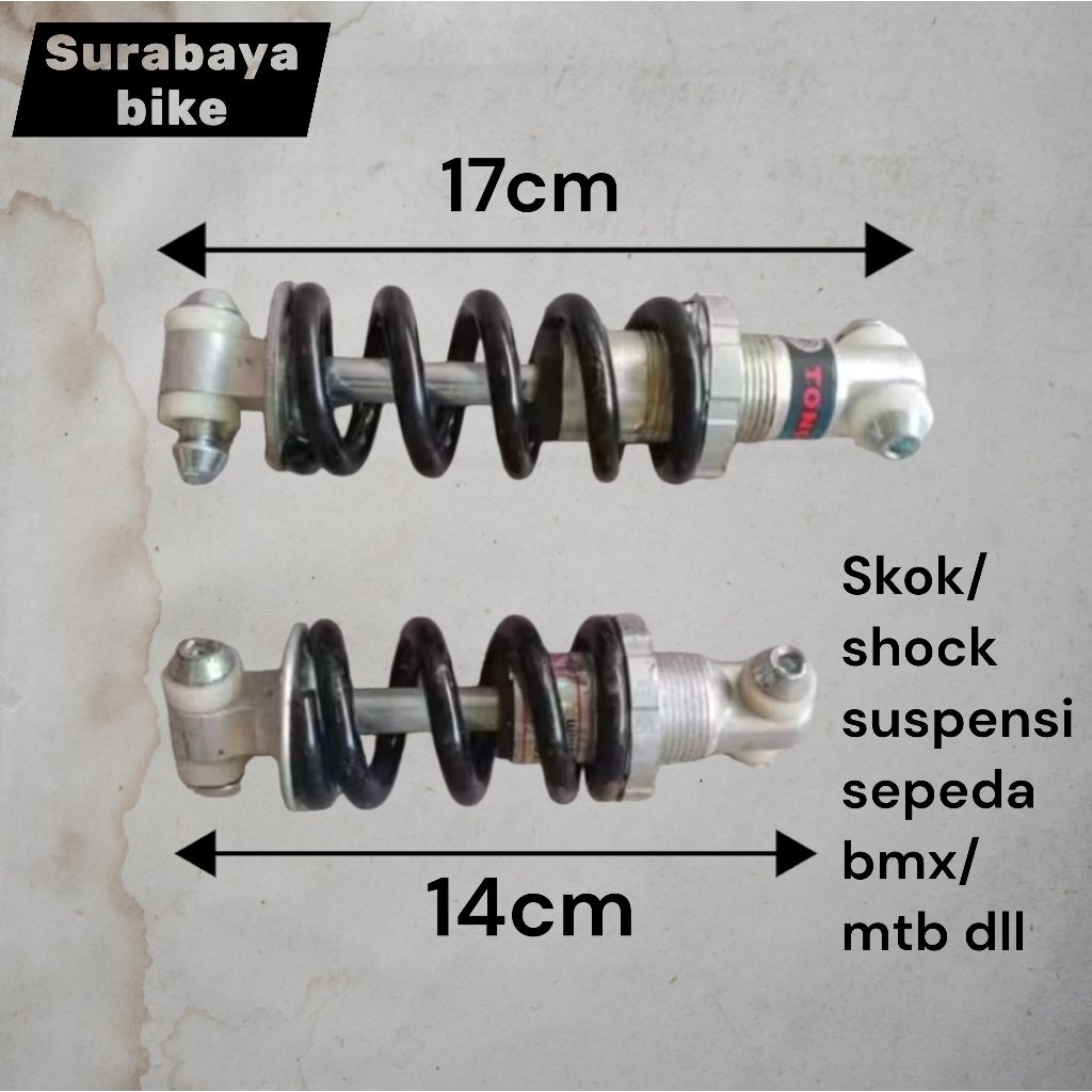 SKOK/SHOCK SUSPENSI SEPEDA BMX/MTB DLL KWALITAS TERBAIK 14CM,17CM.