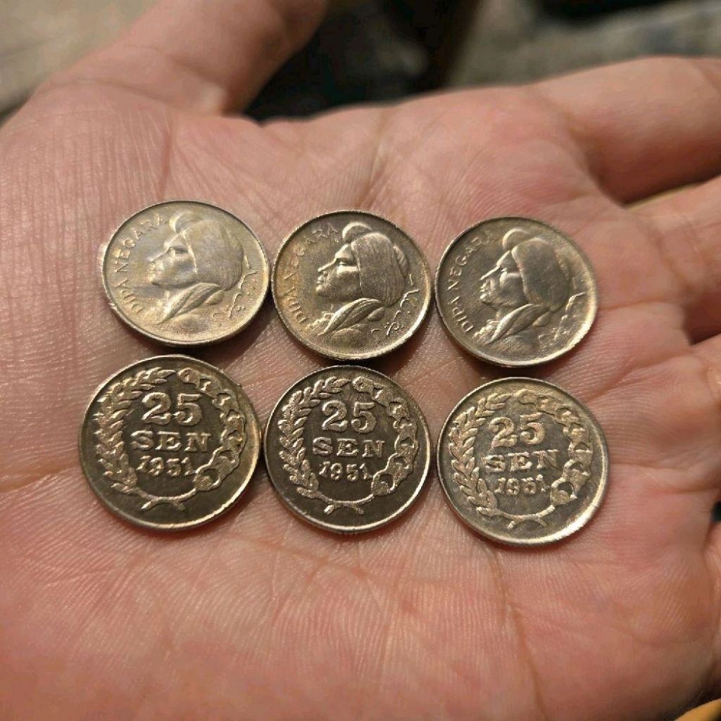 Seri Koin 25 Sen Tahun 1951 – Langka Bernilai Sejarah