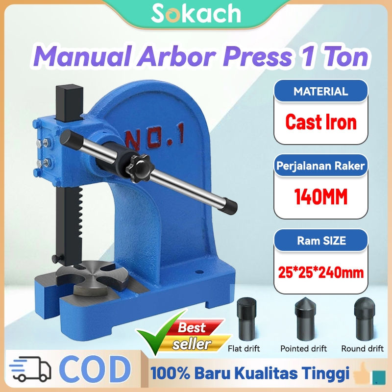100%Asli Alat Press Arbor 1Ton Mesin Press Arbor Alat Press Manual