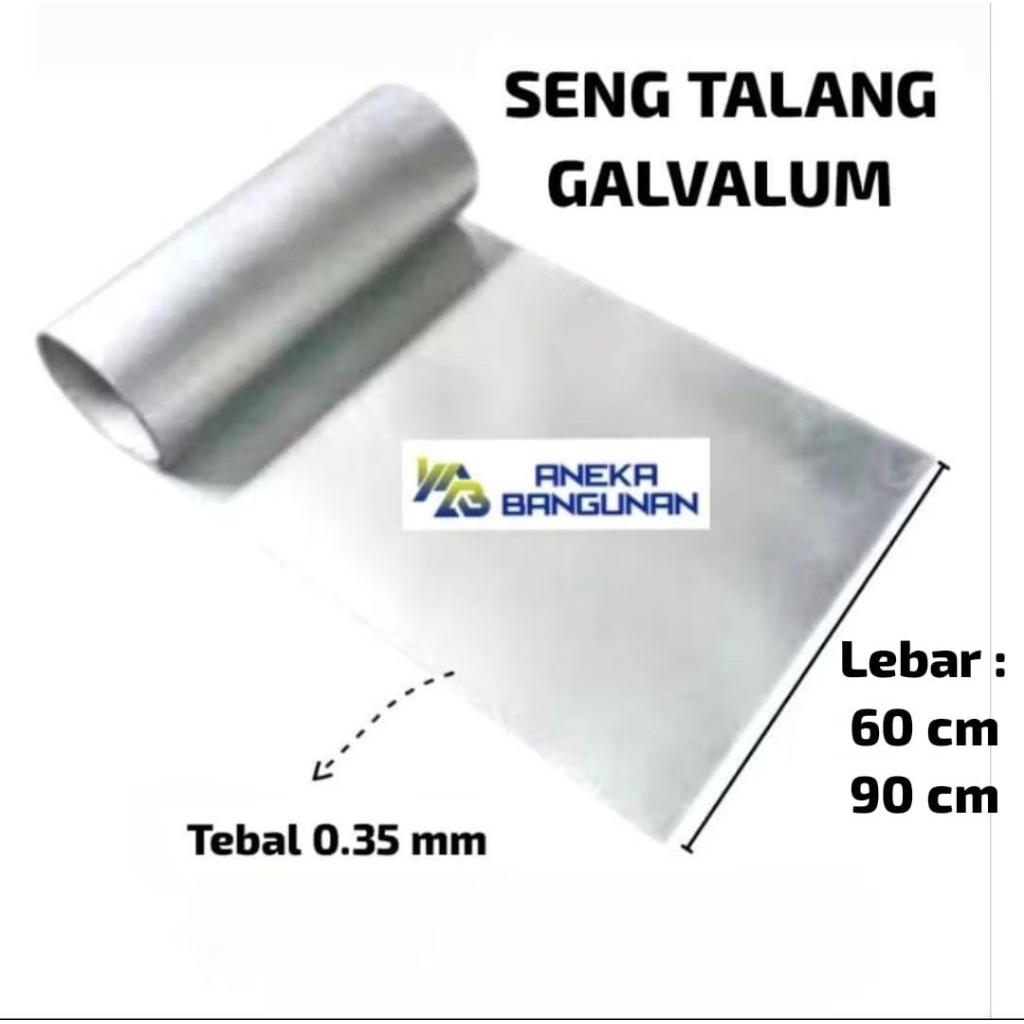 Seng Talang Galvalum Tebal 0.35 mm (meteran) Anti Karat
