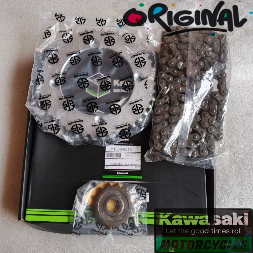 GEAR GIR SET PAKET KLX 150 ORI OEM KAWASAKI