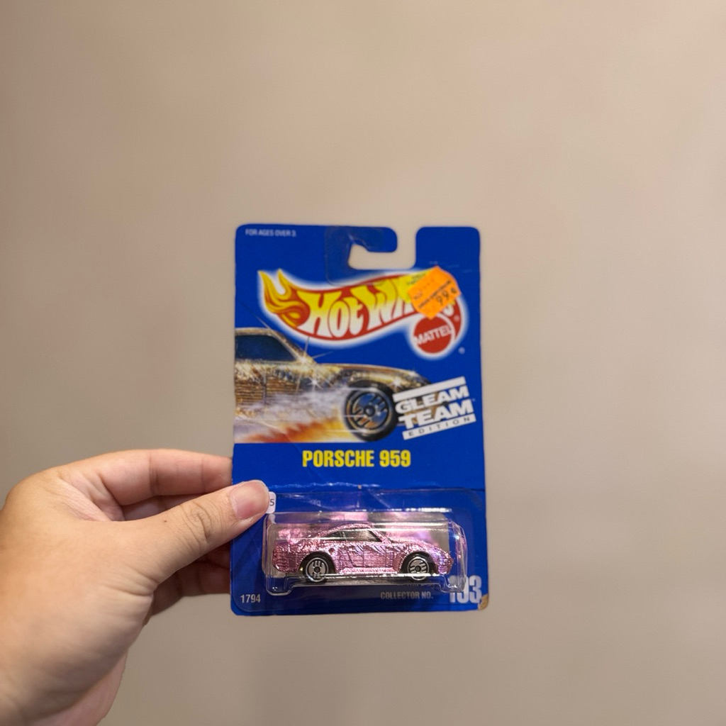 Hotwheels Porsche 959 Gleam Team Rare VHTF Blue Card