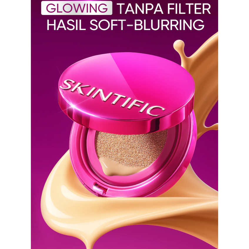 SKINTIFIC - Cover Glow Perfect Pink Cushion Semua Jenis Kulit BEST