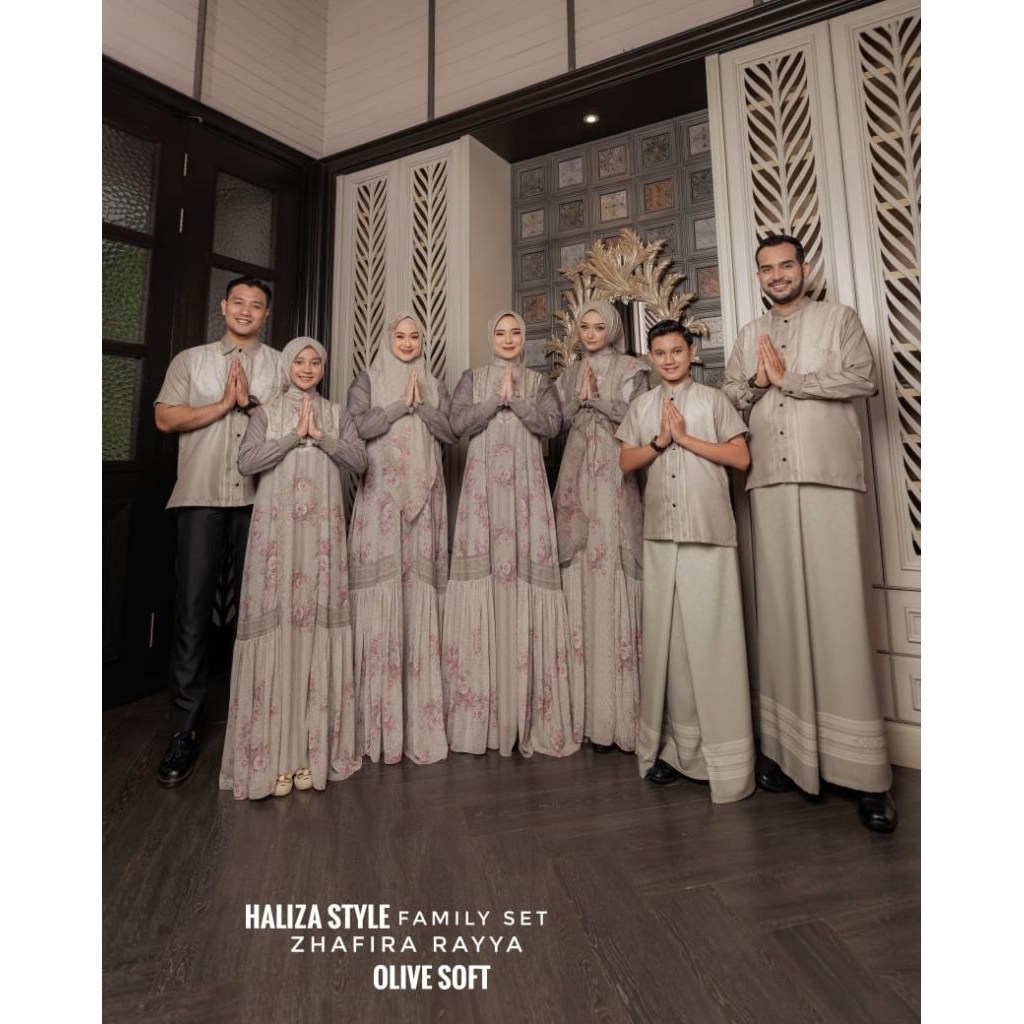 REYSHIJAB ZHAFIRA OLIVE SOFT FAMSET HALIZA STYLE