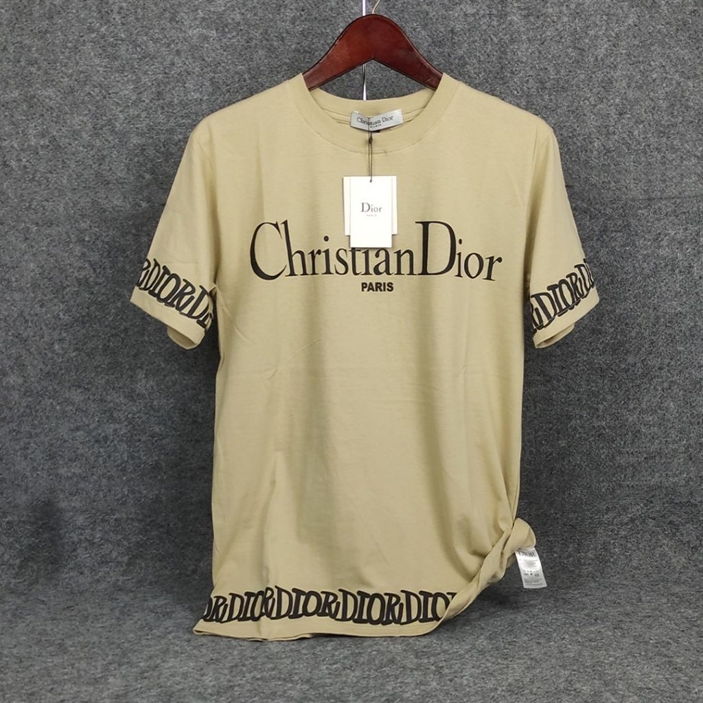 kaos pria lengan pendek t-shirt Cristian dior cotton 24s nyaman dipakai unisex pria wanita premium