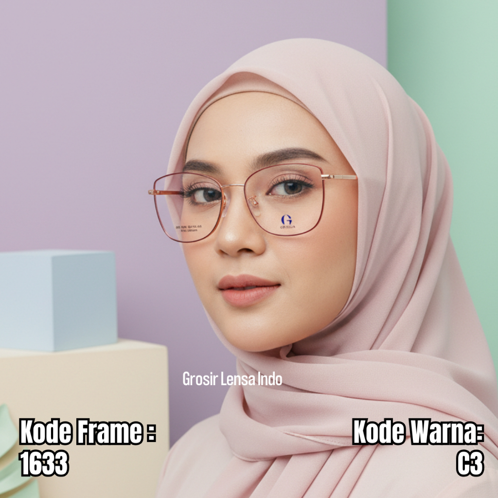 FRAME KACAMATA PRIA / WANITA ORIGINAL GRIELLA 1633 Lebar Frame 140 Size 54 Bridge 17 Full Frame