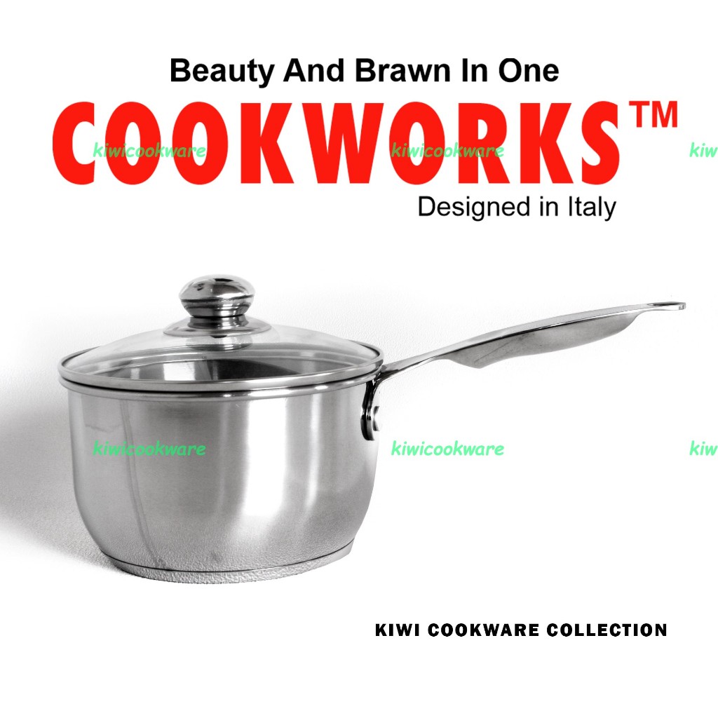 Sauce Pan 16cm Panci Susu MPASI Stainless Steel Premium Ekspor Brand Cookworks Tivoli Aubecq