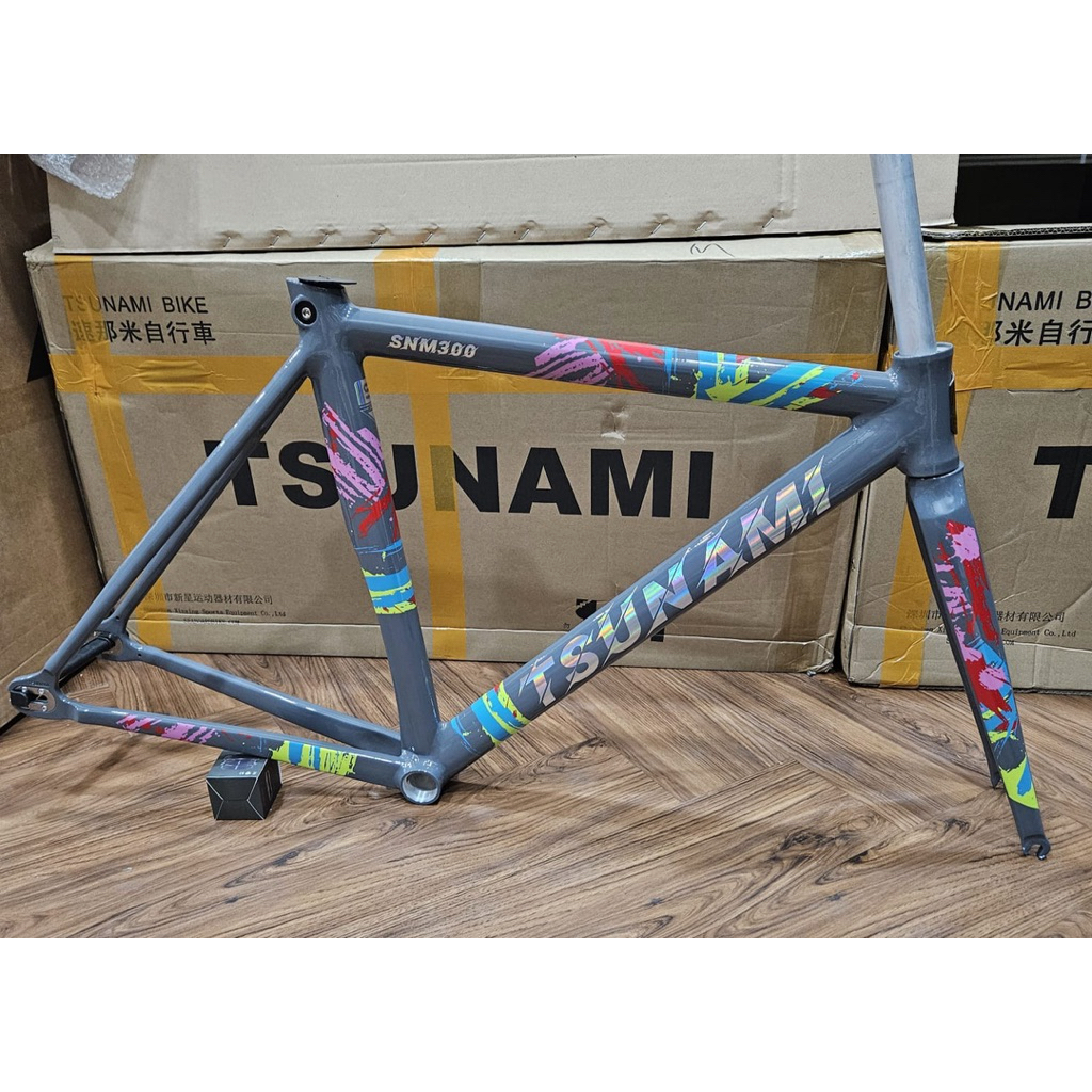 Frameset Sepeda Fixie TSUNAMI SNM300 Warna Grey