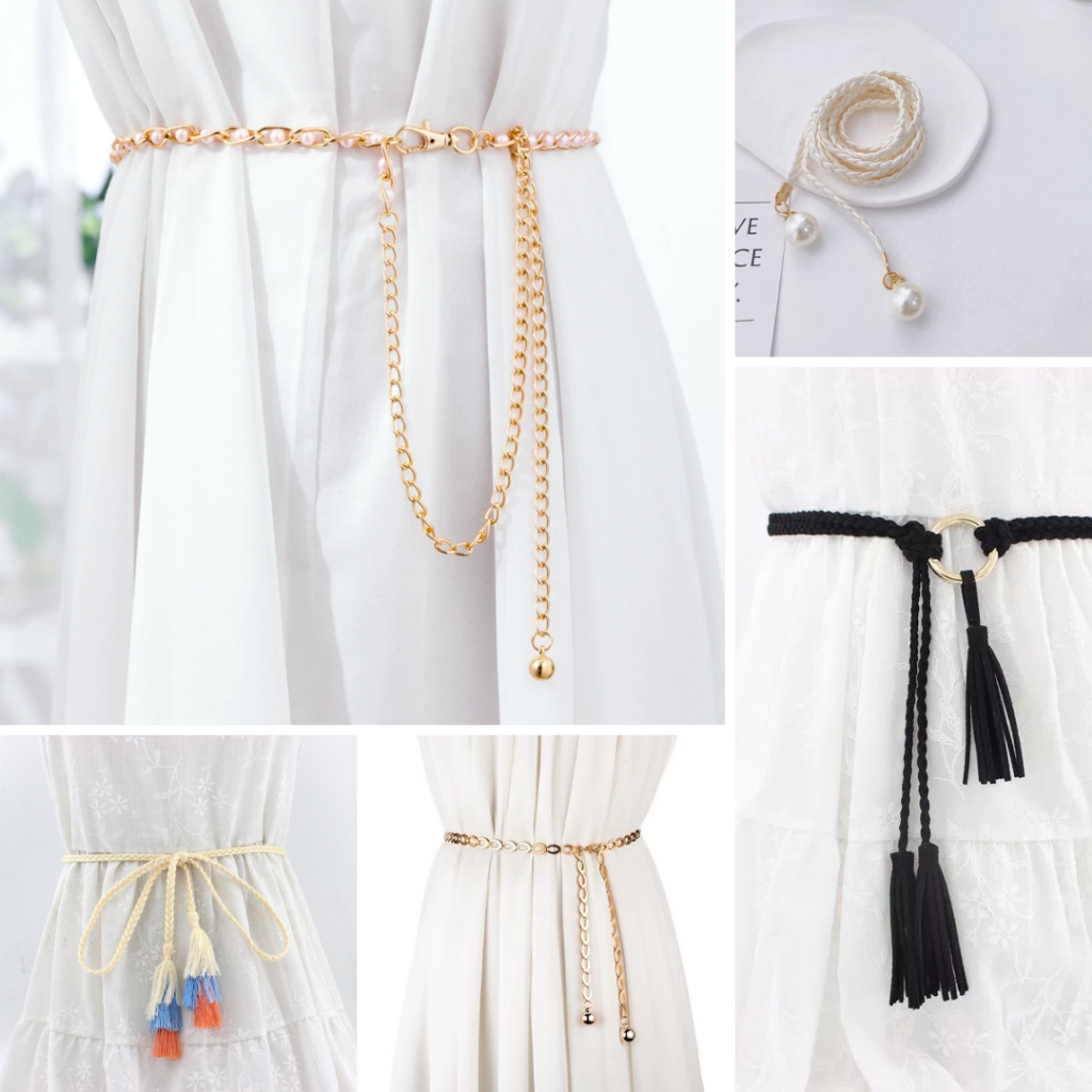 Ikat Pinggang Wanita Aksesoris Dress Rantai & Tali Serut