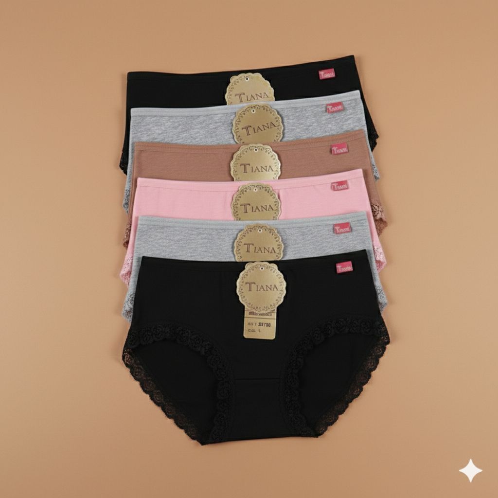 Celana Dalam Wanita Renda Paha TIANA 33788 / CD Dalaman Perempuan Super Soft / size m - Jumbo
