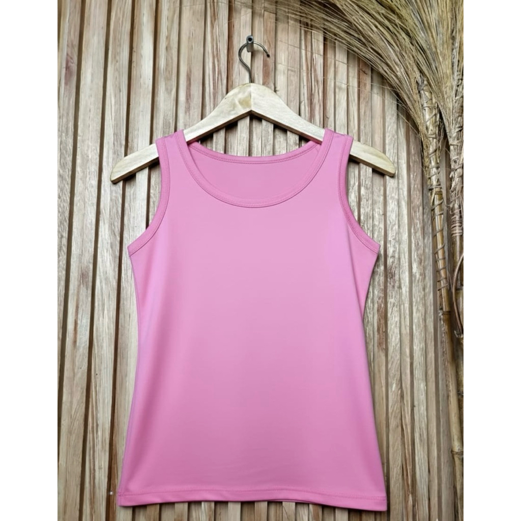Aveli Tanktop PINK Wanita Polos Premium / Singlet Inner Kaos Dalaman Wanita All Size Fit L