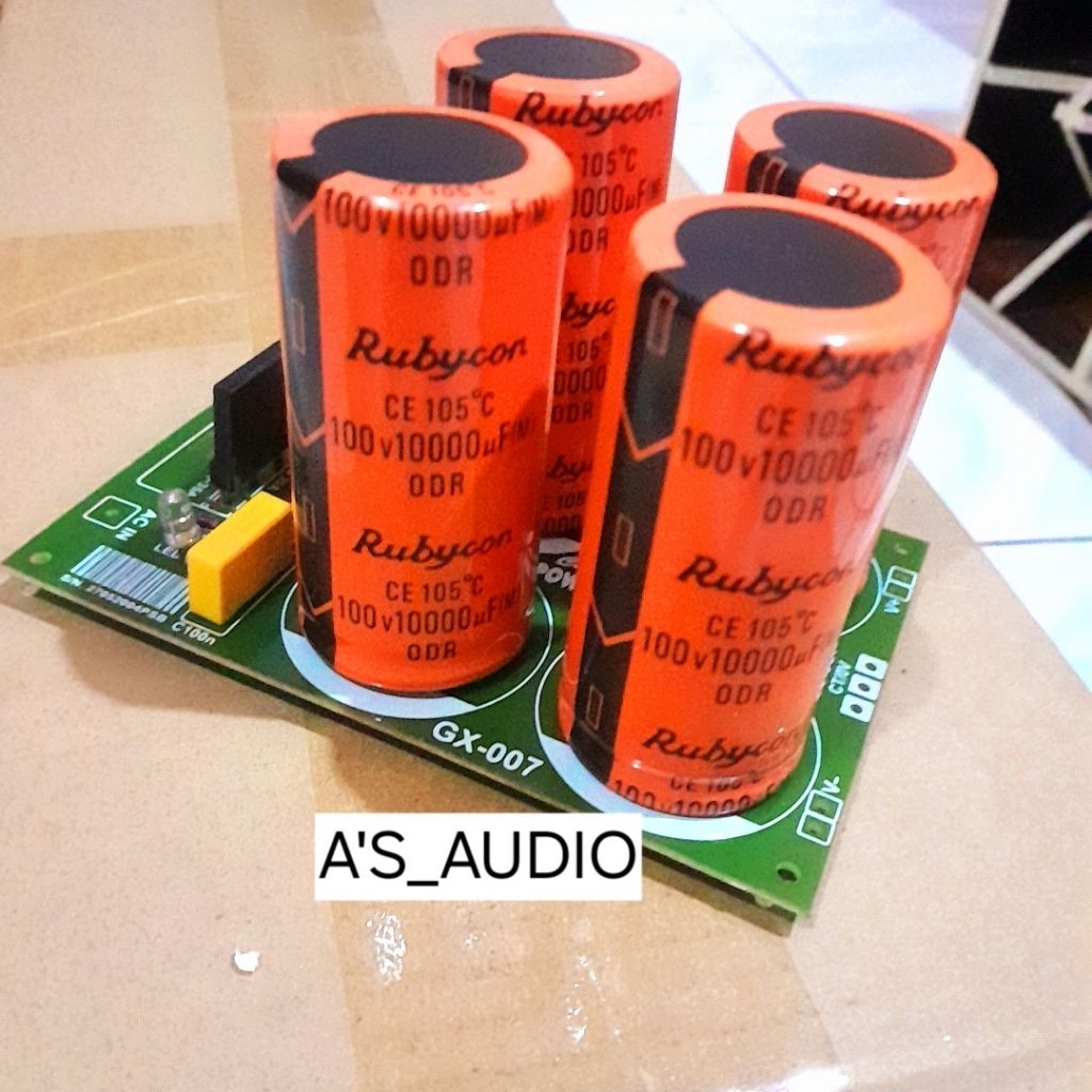 KIT PCB PSU 4 ELCO 100V 10000UF RUBYCON OREN ODR 1SET