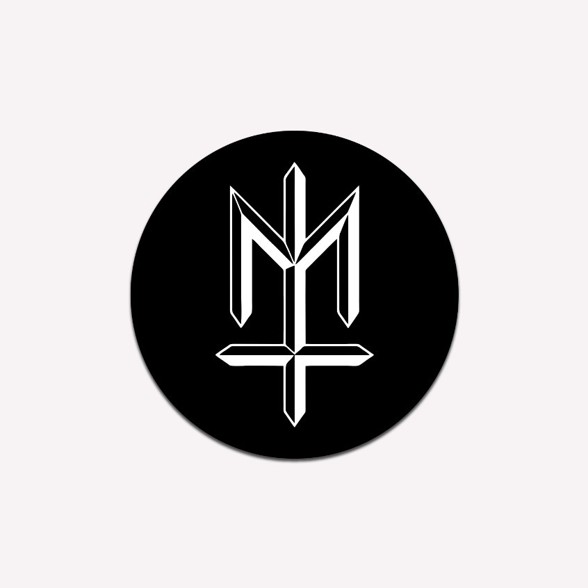 Stiker Brand Distro Lokal Maternal Disaster Anti Air Bulat Vinyl Glossy Sticker Helm Notebook Koper