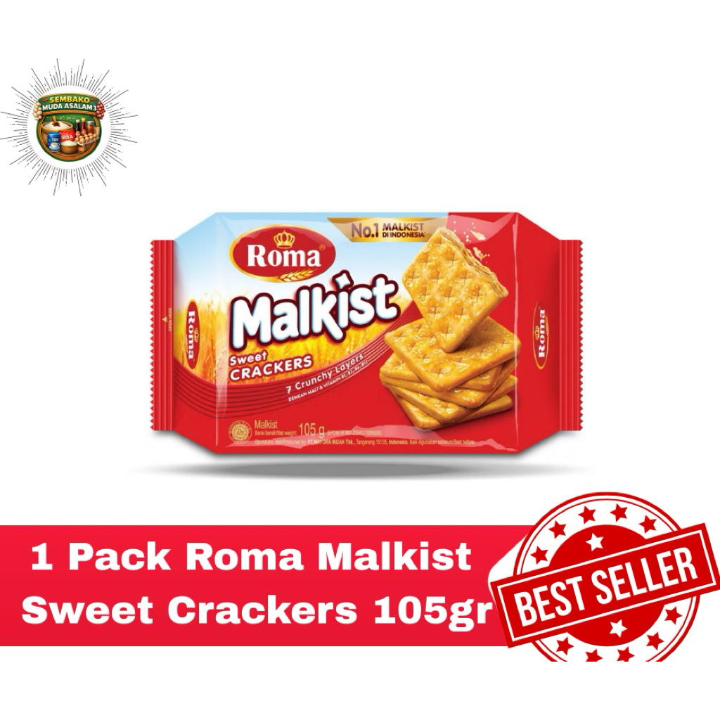 Biskuit Roma Malkist Crackers 105gr / Biskut Manis Roma Malkist