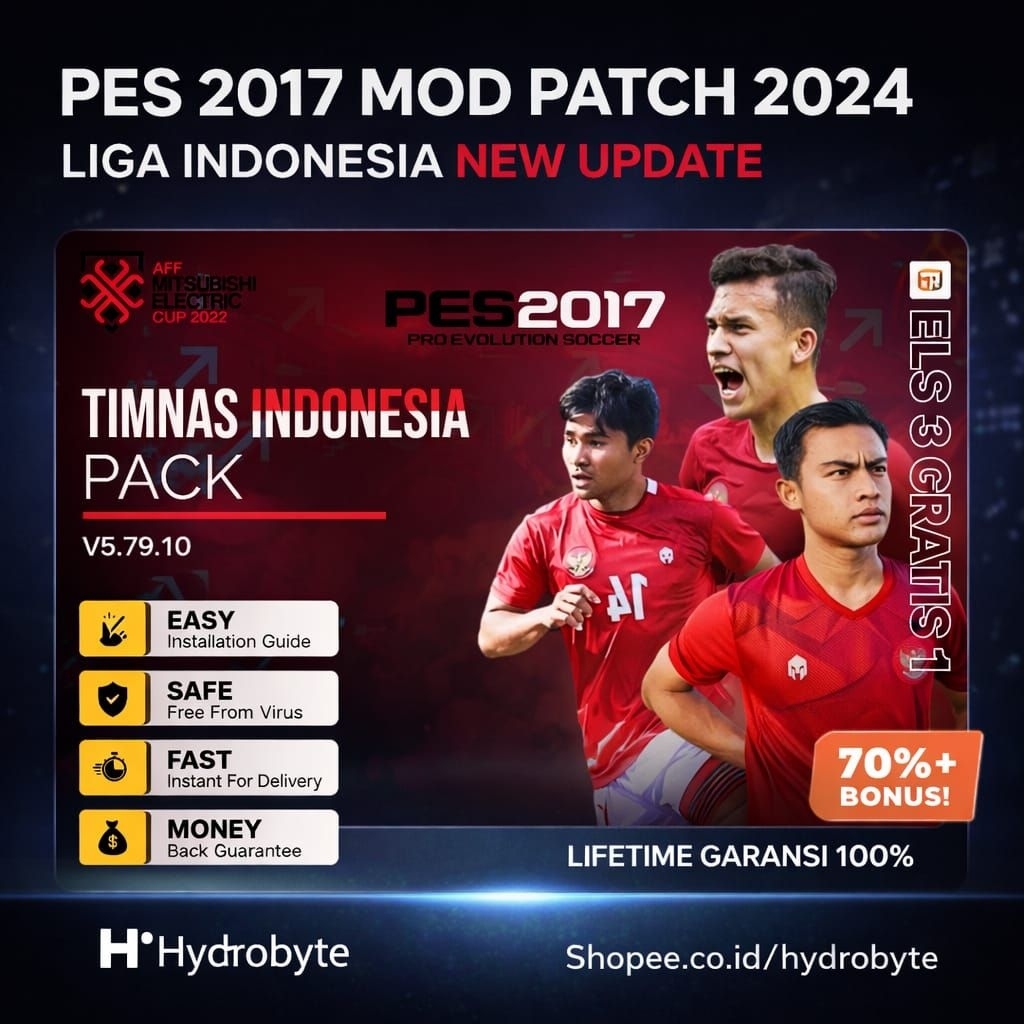 PES2017 Update Patch 2024 Terbaru MOD Liga BRI Indonesia Unlimited Team Edition Terbaru- (bahasa Ind