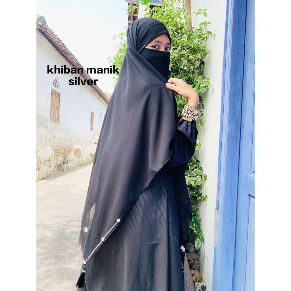 KHIBAN (KHIMAR BANDANA) TASEL ZIPER SET CADAR