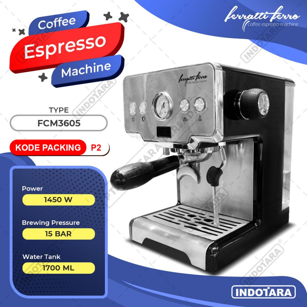 Ferratti Ferro Espresso Machine FCM3605 La Argenta