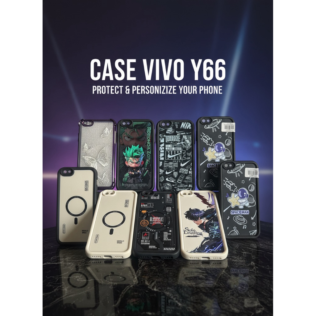 Casing Vivo Y66 Zoro gundam kucing kupu Case Premium Style & Protection - Softcase Karakter Aestheti