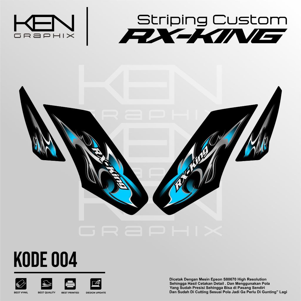 STICKER MOTOR YAMAHA RX-KING /DECAL RX-KING /DECAL VARIASI RX-KING /KODE 004