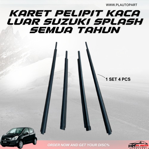 KARET PELIPIT KACA LUAR SUZUKI SPLASH SEMUA TAHUN