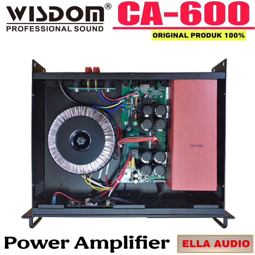 Power Amplifier Wisdom CA600 CA-600 2-Channel Ca 600