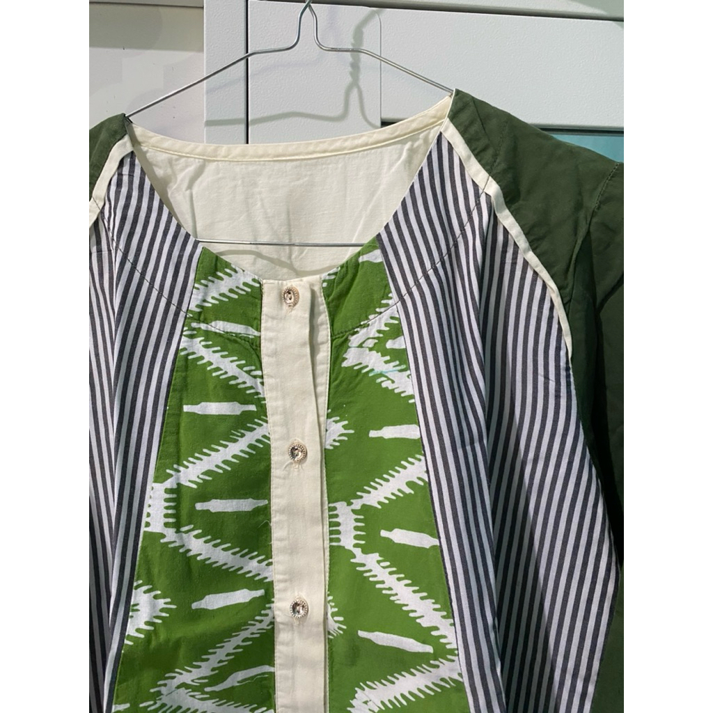 Batik Kerja Wanita Hijau | Batik Kuliah Wanita | Batik Kerja Wanita